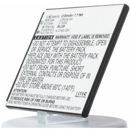 Аккумулятор iBatt iB-U1-M770 2100mAh для Lenovo A8, A806, A808T, A806 (Golden Warrior A8), A808T (A8),