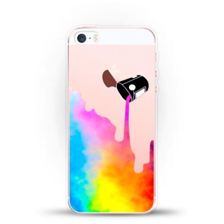 Силиконовый чехол Краски на Apple iPhone 5/5s/SE