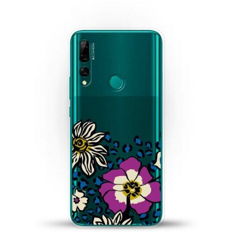 Силиконовый чехол Цветы с узором на Huawei Y9 Prime (2019)