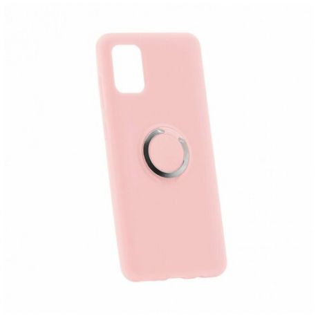 Чехол на Samsung Galaxy A31 Derbi Slim Silicone-3 с кольцом розовый песок