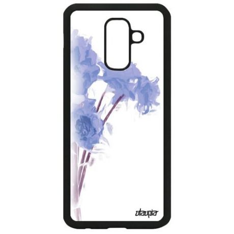 Чехол для мобильного // Samsung Galaxy A6 Plus 2018 // "Цветы" Природа Стиль, Utaupia, белый