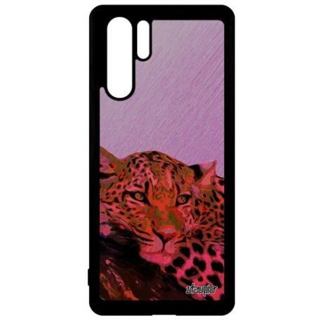Простой чехол на телефон // Huawei P30 Pro // "Леопард" Охота Кошачьи, Utaupia, цветной