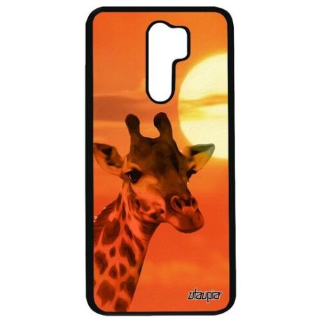 Защитный чехол для смартфона // Xiaomi Redmi 9 // "Жираф" Животные Стиль, Utaupia, серый