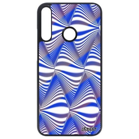 Защитный чехол на телефон // Huawei P40 Lite E // "Иллюзия волны" Стиль Смерч, Utaupia, голубой