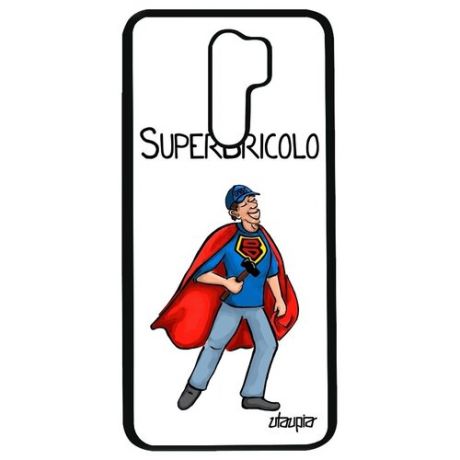 Яркий чехол для смартфона // Xiaomi Redmi 9 // "Супермастер" Супергерой Мастер, Utaupia, черный