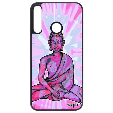 Защитный чехол на смартфон // Huawei P40 Lite E // "Будда" Дизайн Buddha, Utaupia, серый