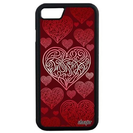 Необычный чехол для мобильного // Apple iPhone SE 2020 // "Сердце" Романтика Страсть, Utaupia, синий