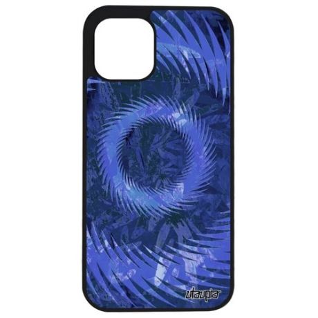 Противоударный чехол для // iPhone 12 Pro // "Мандала спираль" Кольцо Дизайн, Utaupia, синий