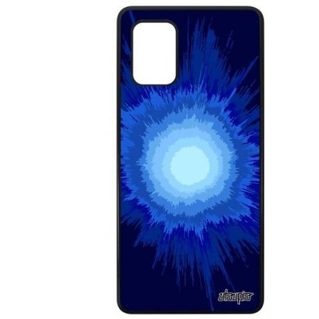 Простой чехол для мобильного // Samsung Galaxy A71 // "Большой взрыв" Галактика Дизайн, Utaupia, синий
