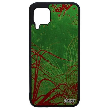 Качественный чехол для смартфона // Huawei P40 Lite // "Травы" Океан Морские, Utaupia, зеленый