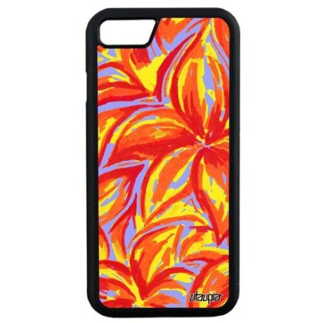 Красивый чехол для мобильного // Apple iPhone SE 2020 // "Цветочный узор" Стиль Акварель, Utaupia, фиолетовый