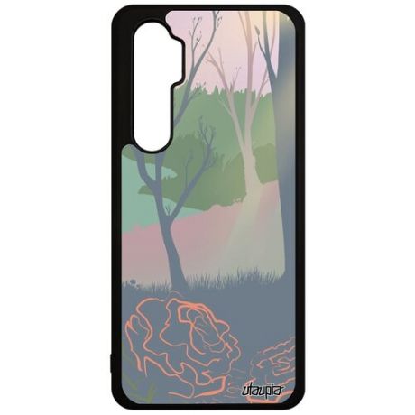 Защитный чехол для смартфона // Xiaomi Mi Note 10 Lite // "Лесные розы" Лес Дерево, Utaupia, цветной