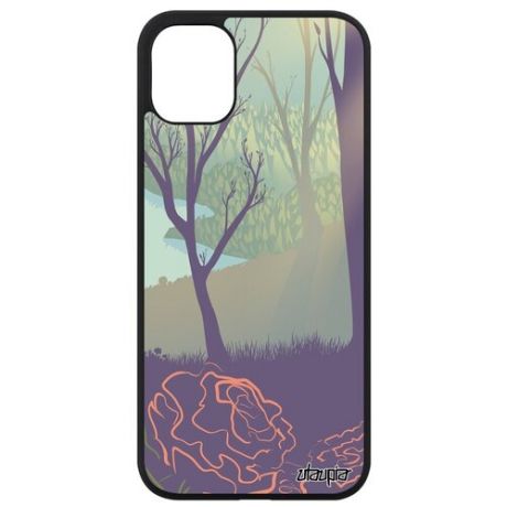 Защитный чехол для смартфона // iPhone 11 // "Лесные розы" Озеро Дерево, Utaupia, цветной