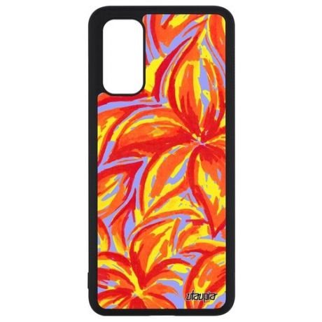 Противоударный чехол для смартфона // Galaxy S20 // "Цветочный узор" Магнолия Фон, Utaupia, цветной