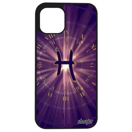 Противоударный чехол для // iPhone 12 Mini // "Гороскоп Скорпион" Дизайн Астрологический, Utaupia, фиолетовый