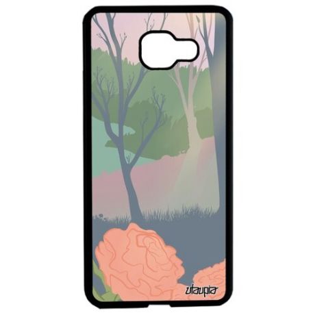 Яркий чехол на мобильный // Galaxy A5 2016 // "Лесные розы" Лес Дизайн, Utaupia, цветной