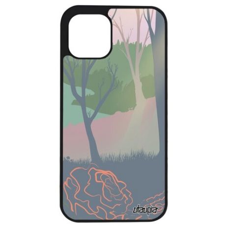 Красивый чехол для мобильного // iPhone 12 Pro Max // "Лесные розы" Дизайн Стиль, Utaupia, цветной