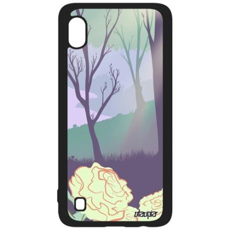 Защитный чехол для смартфона // Samsung Galaxy A10 // "Лесные розы" Дизайн Пейзаж, Utaupia, цветной