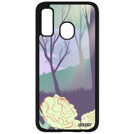 Защитный чехол на мобильный // Galaxy A40 // "Лесные розы" Озеро Дизайн, Utaupia, цветной