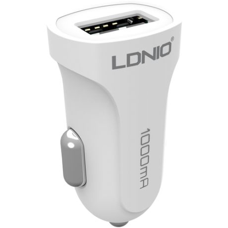 Автомобильное ЗУ LDNIO DL-C17/ Авто ЗУ + Кабель Micro/ 1 USB Auto-ID/ Выход: 1A, 5W/белый