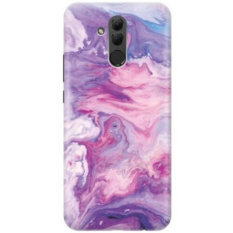 GOSSO Ультратонкий силиконовый чехол-накладка для Huawei Mate 20 Lite с принтом "Purple Marble"