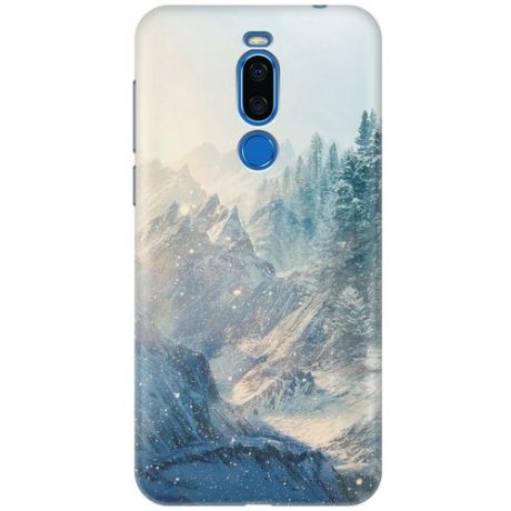 GOSSO Ультратонкий силиконовый чехол-накладка для Meizu X8 с принтом "Снежные горы и лес"