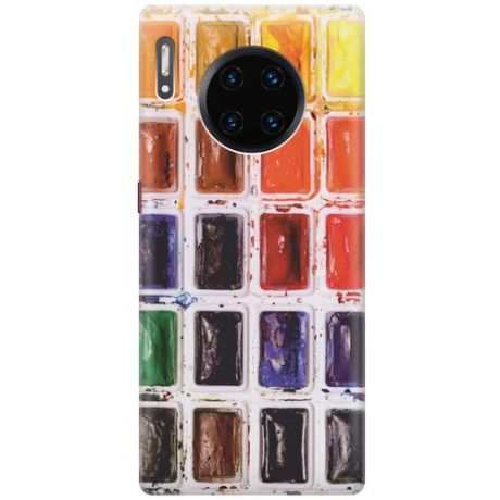 GOSSO Ультратонкий силиконовый чехол-накладка для Huawei Mate 30 Pro с принтом "Палитра красок"