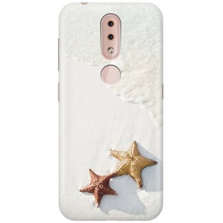 GOSSO Ультратонкий силиконовый чехол-накладка для Nokia 4.2 с принтом "Две морские звезды"