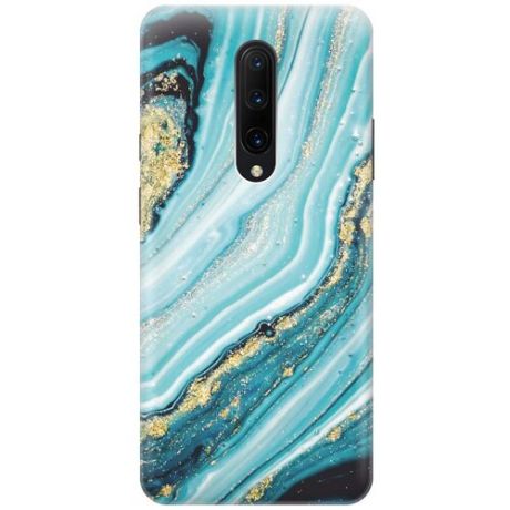 GOSSO Ультратонкий силиконовый чехол-накладка для OnePlus 7 Pro с принтом "Green Marble"