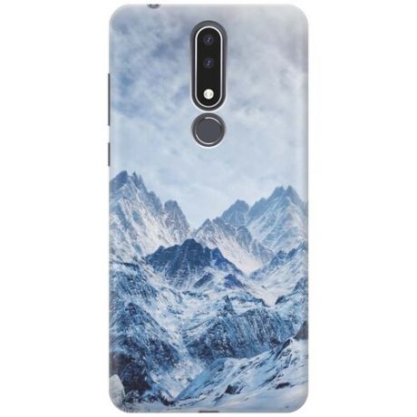 GOSSO Ультратонкий силиконовый чехол-накладка для Nokia 3.1 Plus с принтом "Снежные горы"