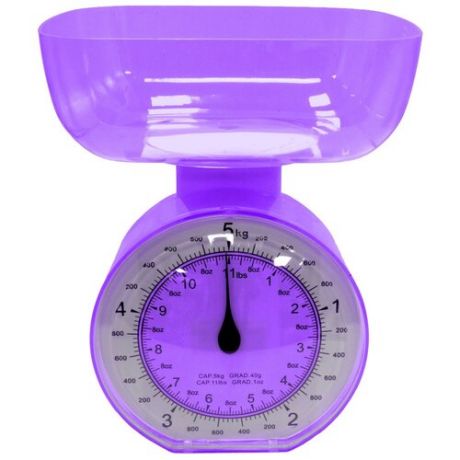 Весы кухонные, 18x40 см (цвет: фиолетовый)