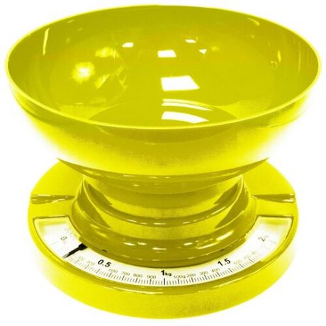 Весы кухонные, 17,5х29 см (цвет: желтый)