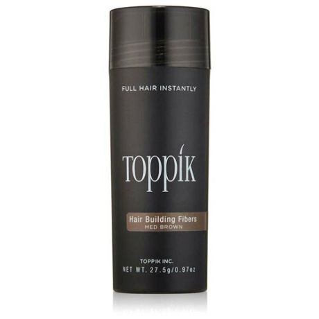 Загуститель волос Toppik Hair Building Fibers, оттенок Med brown, 27 г