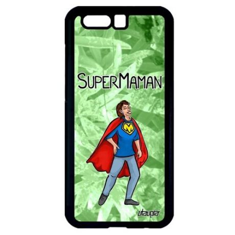 Противоударный чехол для смартфона // Honor 9 // "Супермама" Герой Мама, Utaupia, светло-зеленый