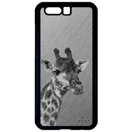 Простой чехол на смартфон // Honor 9 // "Жираф" Giraffe Африка, Utaupia, цветной