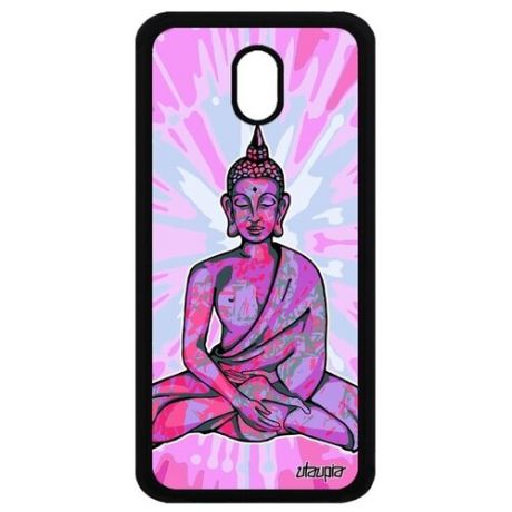 Стильный чехол для смартфона // Samsung Galaxy J3 2017 // "Будда" Тибет Buddha, Utaupia, розовый