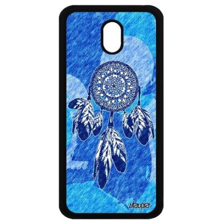 Противоударный чехол для смартфона // Samsung Galaxy J3 2017 // "Ловец снов" Этничный Индейский, Utaupia, голубой
