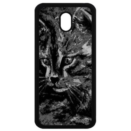 Защитный чехол для смартфона // Galaxy J3 2017 // "Котенок" Тигристый Cat, Utaupia, синий