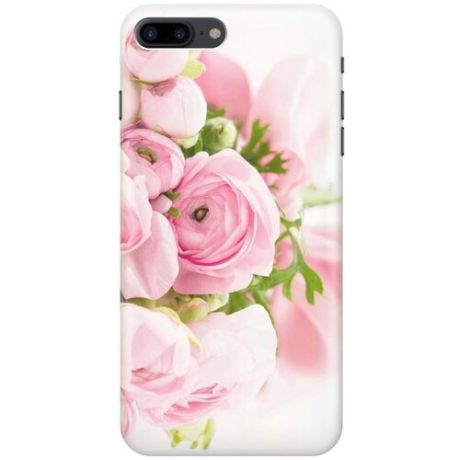 GOSSO Ультратонкий силиконовый чехол-накладка для Apple iPhone 8 Plus / 7 Plus с принтом "Розовые розы"