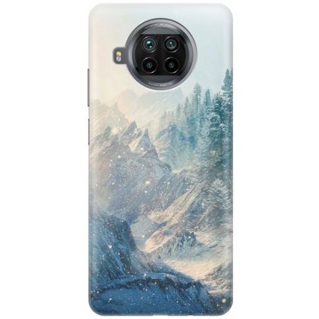 Ультратонкий силиконовый чехол-накладка для Xiaomi Mi 10T Lite с принтом "Снежные горы и лес"