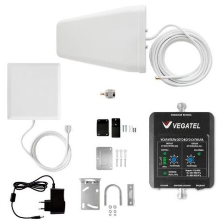Комплект Усиления сотового сигнала (Репитер) 3G GSM 900Мгц VEGATEL VT1-900E-kit (дом, LED)