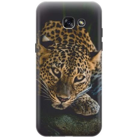GOSSO Ультратонкий силиконовый чехол-накладка для Samsung Galaxy A5 (2017) с принтом "Загадочный леопард"