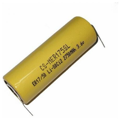 Батарейка с выводами под пайку (ER17/50, ER17505) Li-SOCI2