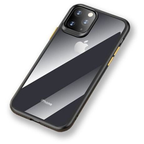 Чехол накладка Rock Guard Pro Protection Case для Apple iPhone 11 Pro Max, прозрачный черный