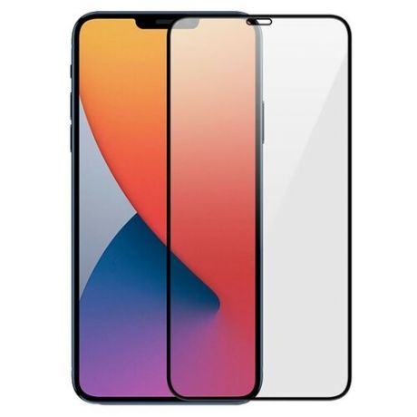 Защитное стекло 3D для Apple iPhone 12 Pro Max черная рамка, Borasco