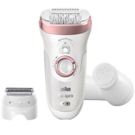 Эпилятор Braun 9-880 Silk-epil 9 SkinSpa SensoSmart Wet & Dry белый/розовый