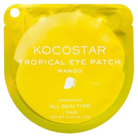Kocostar Гидрогелевые патчи для глаз Tropical Eye Patch Mango, 60 шт.
