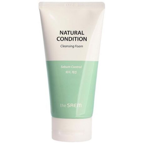 The Saem пенка для умывания и контроля жирности кожи лица с мятой и лаймом Natural Condition Cleansing Foam Sebum Control, 150 мл