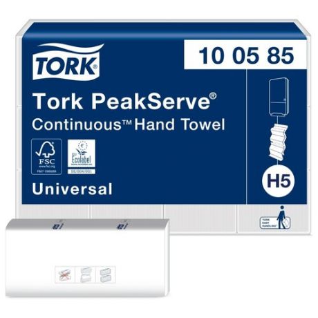 Полотенца бумажные TORK PeakServe universal 100585, 12 уп. по 410 лист.