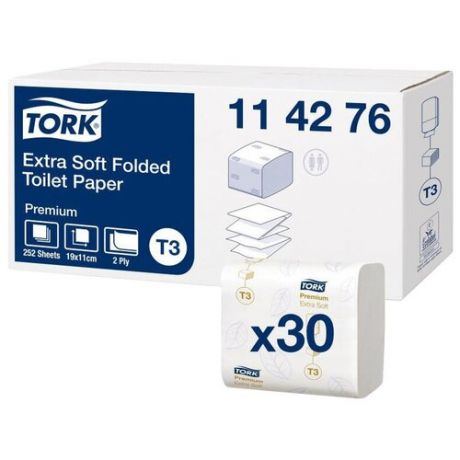 Туалетная бумага TORK Premium 114276 252 лист.